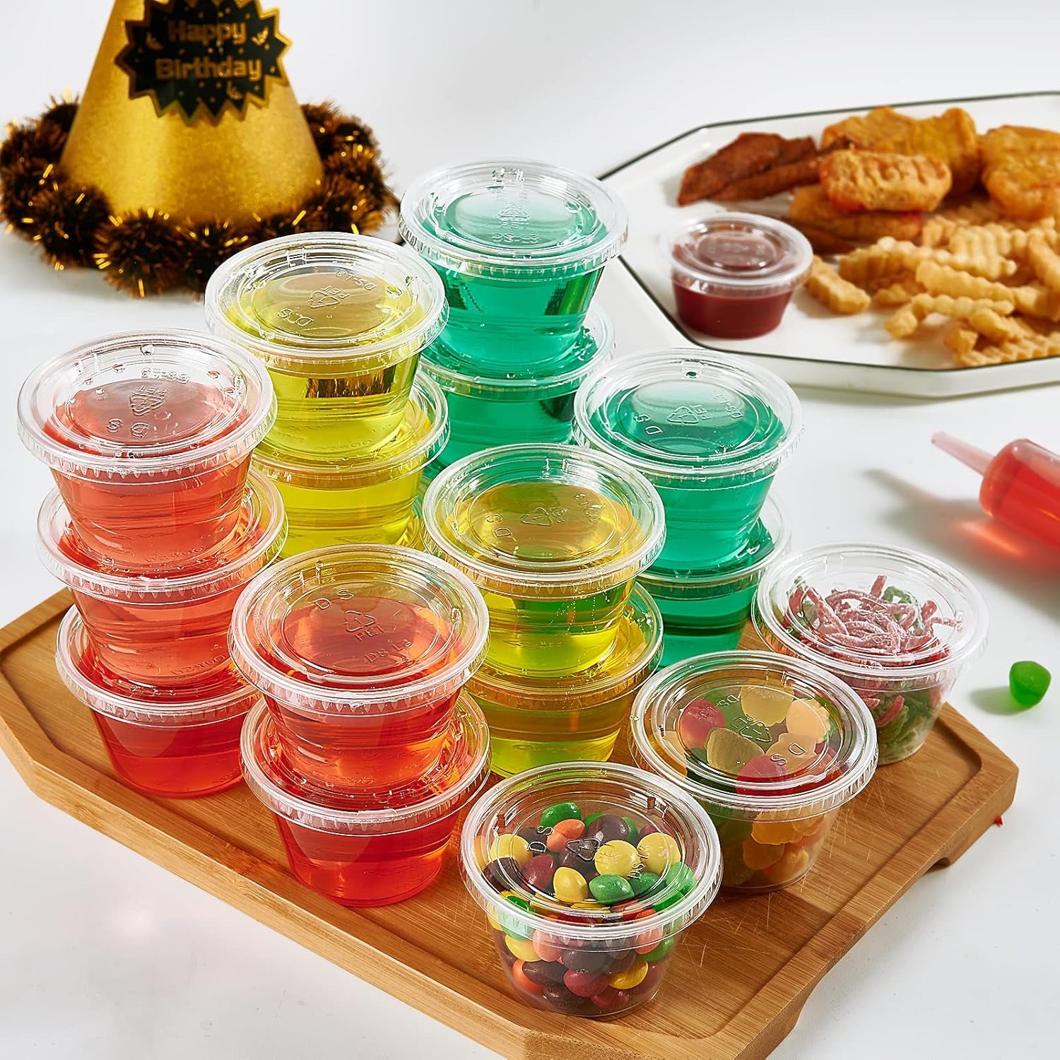 Disposable Sauce Cups with Lids – 2oz, 3.25oz, 4oz, 2000 Pack, Leak-Resistant, Microwave & Freezer Safe