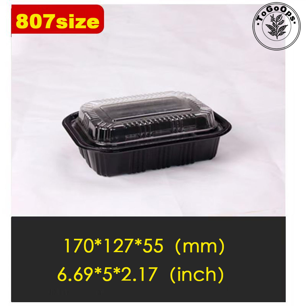 Rectangular Japanese-Style Single-Compartment Sushi Containers with Lids – Plastic Takeout Trays for Sushi, Sashimi & Desserts