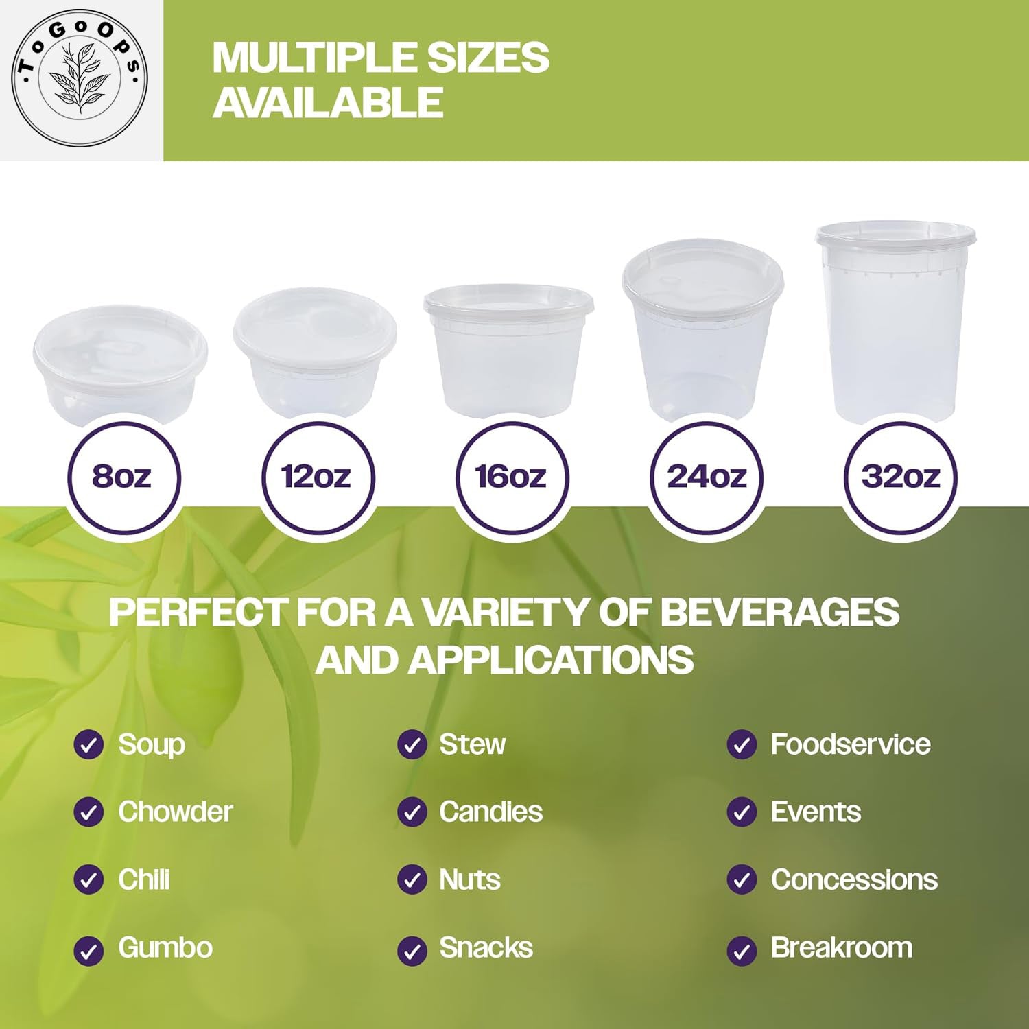 [48 Pack] Disposable Soup Cups with Lids – 8oz, 12oz, 16oz, 24oz, 32oz