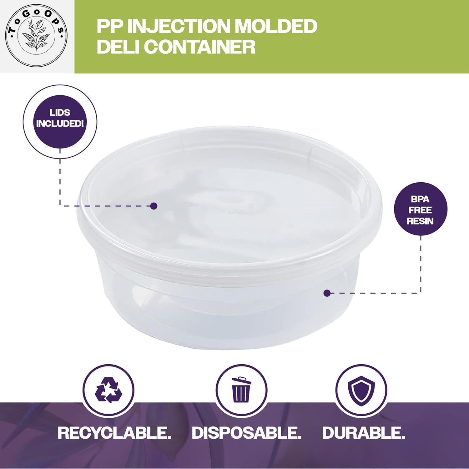 [48 Pack] Disposable Soup Cups with Lids – 8oz, 12oz, 16oz, 24oz, 32oz