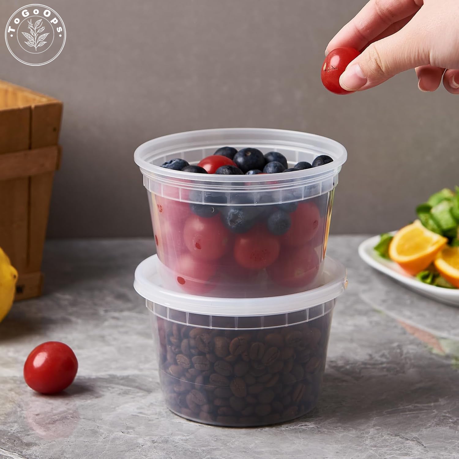 [48 Pack] Disposable Soup Cups with Lids – 8oz, 12oz, 16oz, 24oz, 32oz