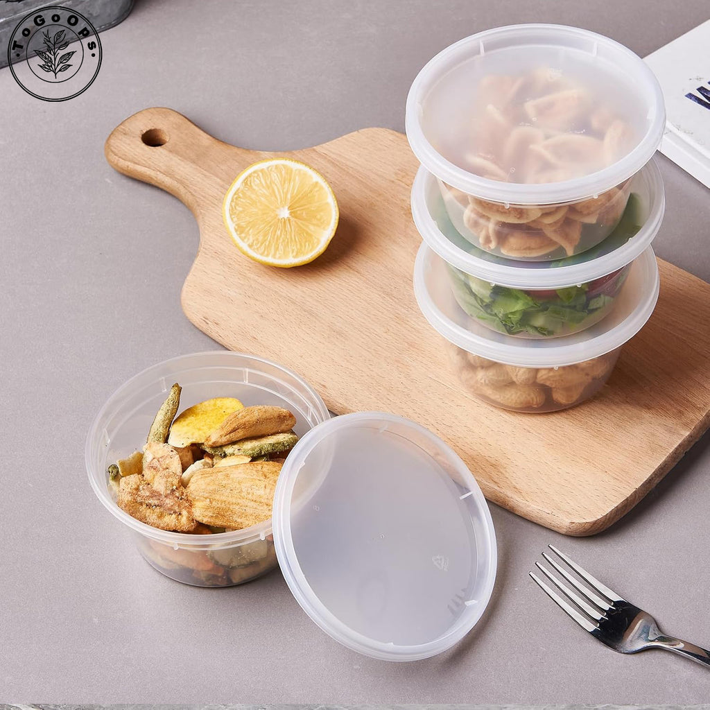 [48 Pack] Disposable Soup Cups with Lids – 8oz, 12oz, 16oz, 24oz, 32oz