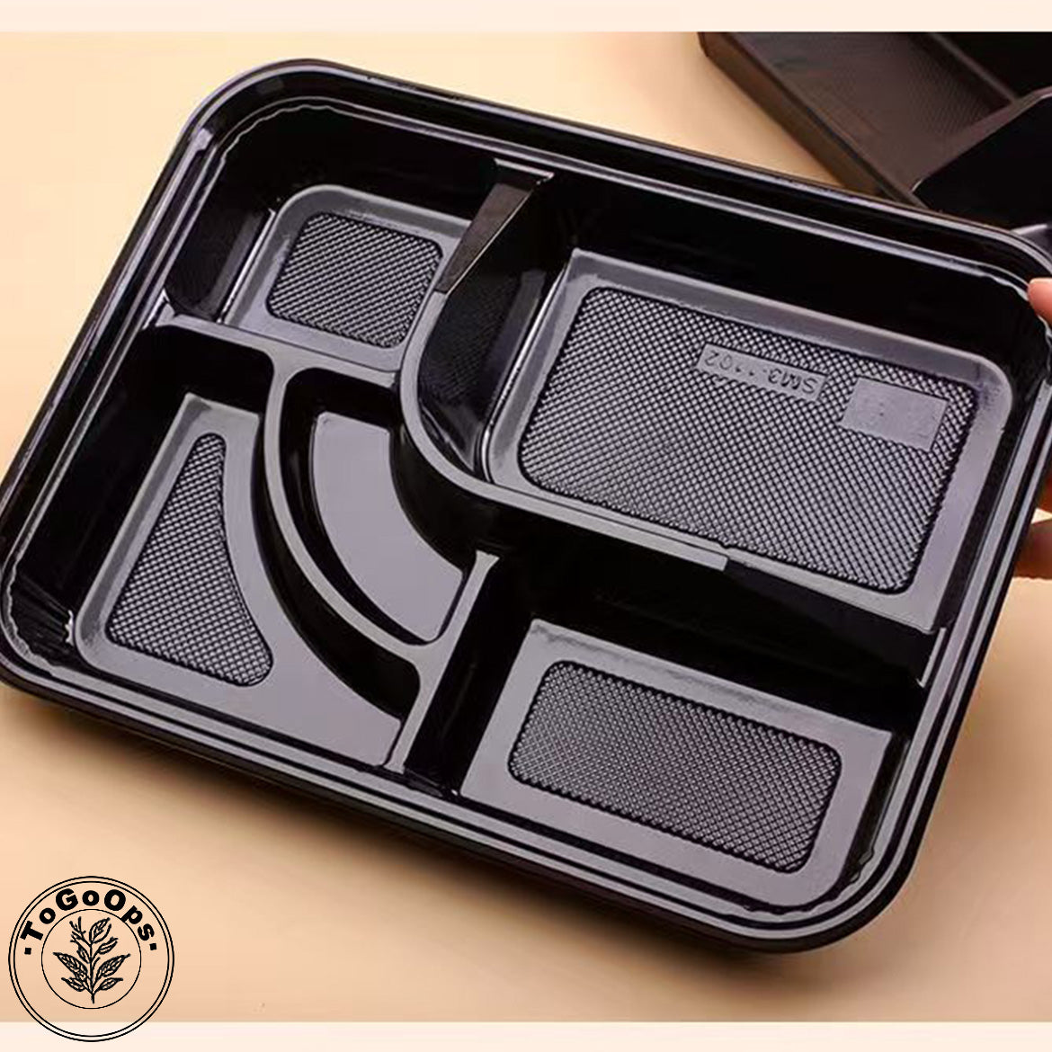 Japanese-Style Divided Sushi Containers with Lids – Multi-Compartment Plastic Trays for Sushi, Sashimi & Bento Meals
