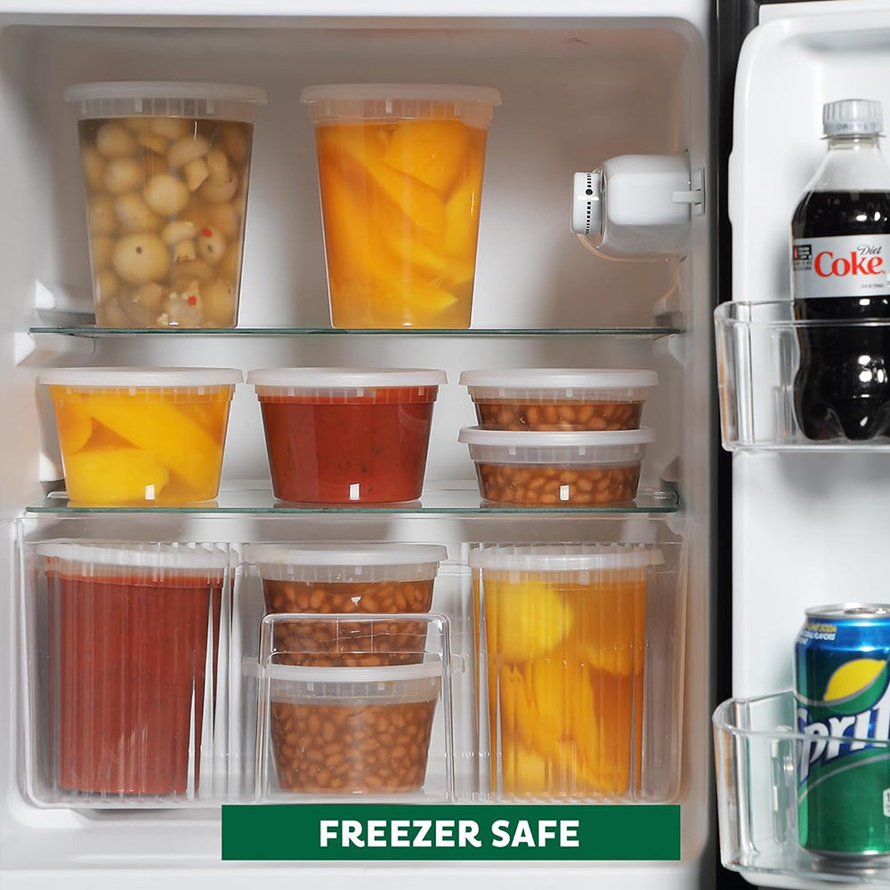 Disposable Soup Cups with Lids – 8oz, 12oz, 16oz, 24oz, 32oz, 240 Pack, Microwave & Freezer Safe