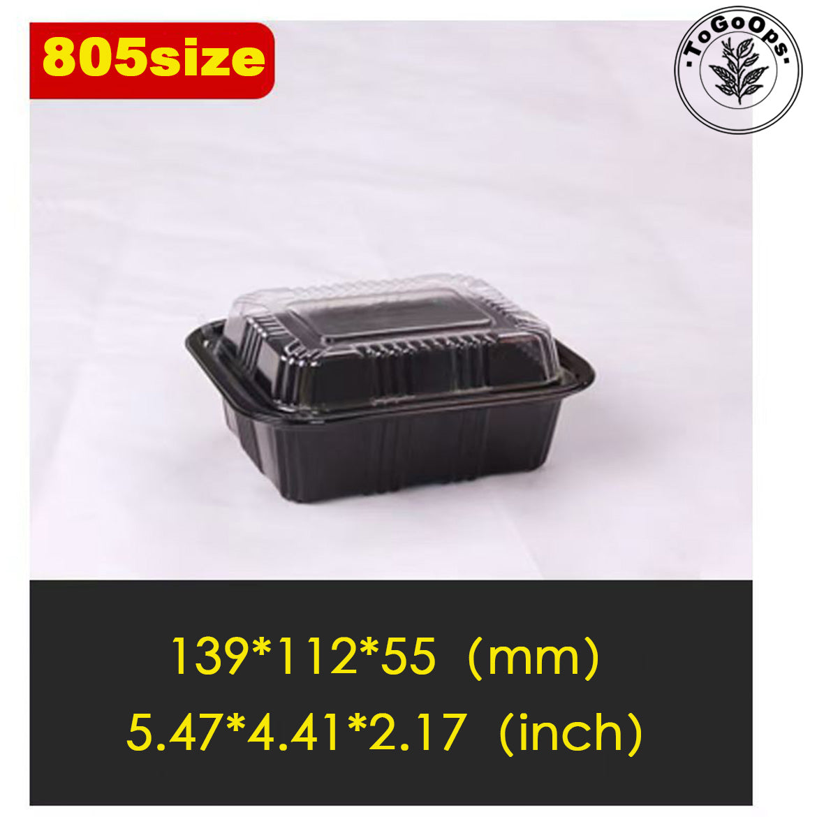 Rectangular Japanese-Style Single-Compartment Sushi Containers with Lids – Plastic Takeout Trays for Sushi, Sashimi & Desserts