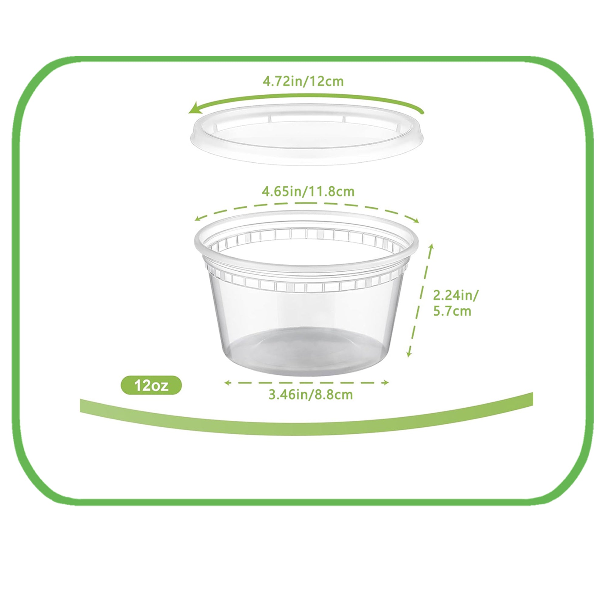 [48 Pack] Disposable Soup Cups with Lids – 8oz, 12oz, 16oz, 24oz, 32oz