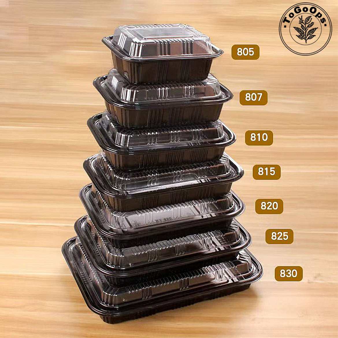 Rectangular Japanese-Style Single-Compartment Sushi Containers with Lids – Plastic Takeout Trays for Sushi, Sashimi & Desserts