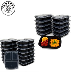 150Pack-Rectangular Compartment Meal Prep Containers with Lids